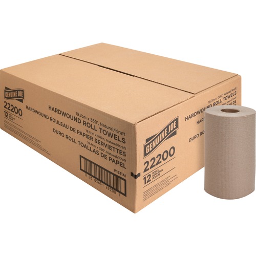 Genuine Joe Embossed Hard Wound Roll Towels