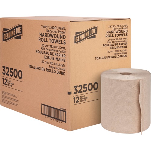Genuine Joe Embossed Hard Wound Roll Towels