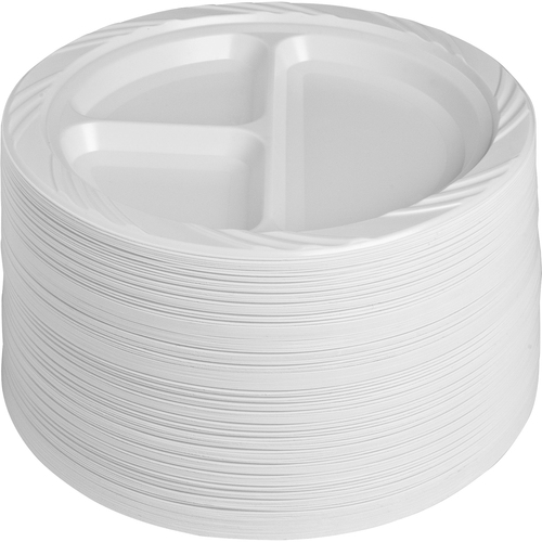Genuine Joe Round Divided Plates