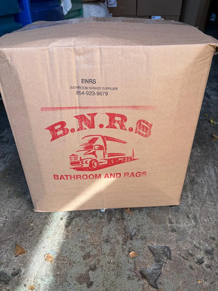 50 lb BNRS printed box of cleaning rags