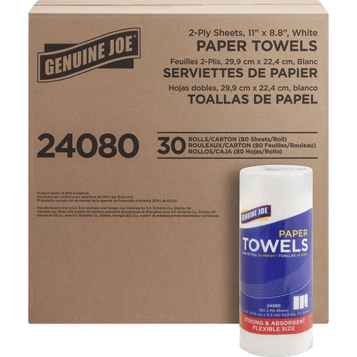 Genuine Joe Kitchen Roll Flexible Size Towels